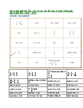 Đề thi Violympic môn Toán lớp 5 vòng 9 - Bài thi số 2 - Năm học 2016-2017